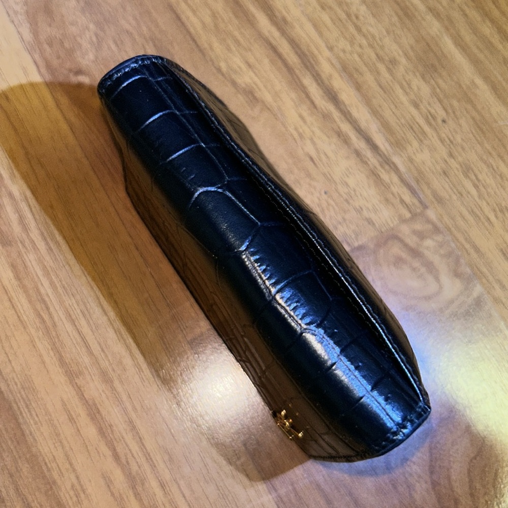 Authentic Saint Laurent Croc Embossed Monogram Wallet - Picture 8 of 15